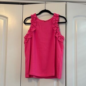 Lilly Pulitzer Kailee Pink Ruffle Sleeveless Top, medium